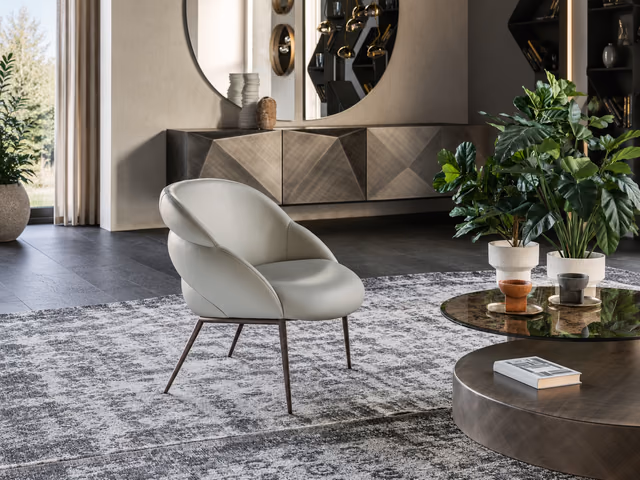 Camilla Lounge Swivel Armchair by Cattelan Italia