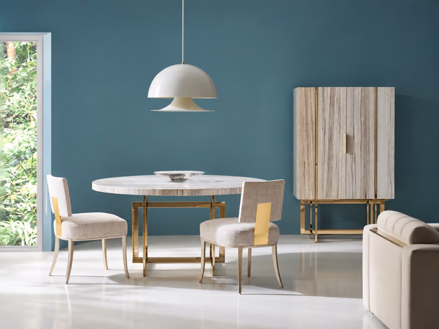 Wish You Were Here 60-Inch Round Dining Table by Caracole