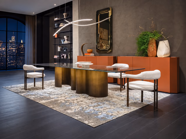 Papel 3.5 Glass Dining Table by Cattelan Italia