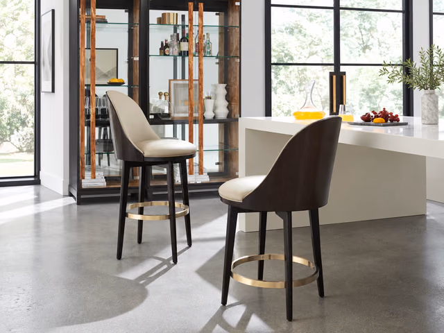 Another Round Bar Stool by Caracole