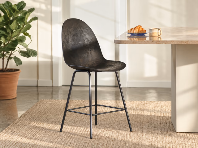 Eternity Bar Stool — Coffee Waste Dark, 74 cm by Mater