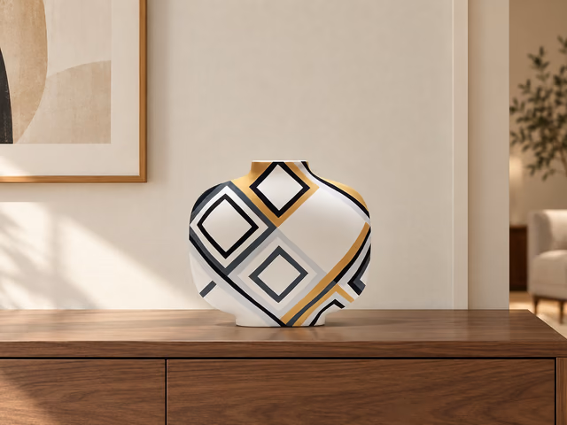 Palma Bassa Deco Vase by Kose
