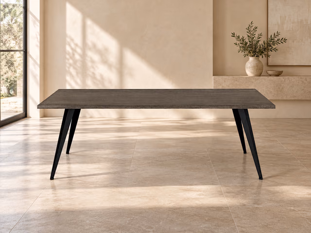Mater Dining Table — Sirka Grey Stain Lacquered Beech by Mater