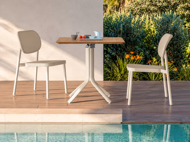 Meg Folding Dining Table, Square Top by Talenti