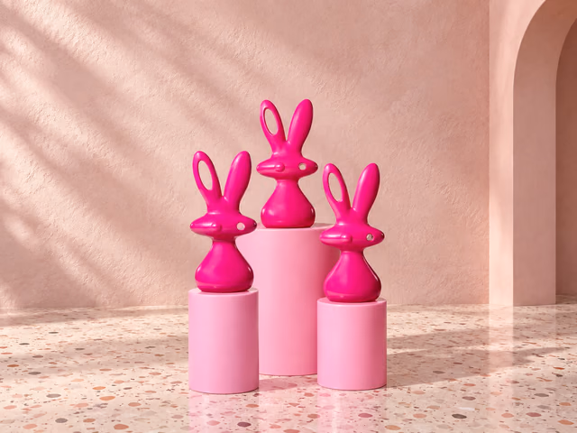 Bunny / Cosmo Bunny Sculptures by Slide