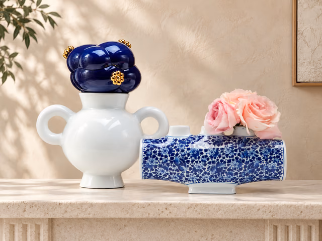 Delft Blue Vases by Moooi