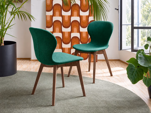 Ops! Chair Upholstered, Wooden Legs by Connubia