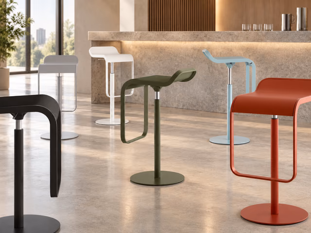 Lem S79 Height-Adjustable Stool, Chrome Lift by LaPalma