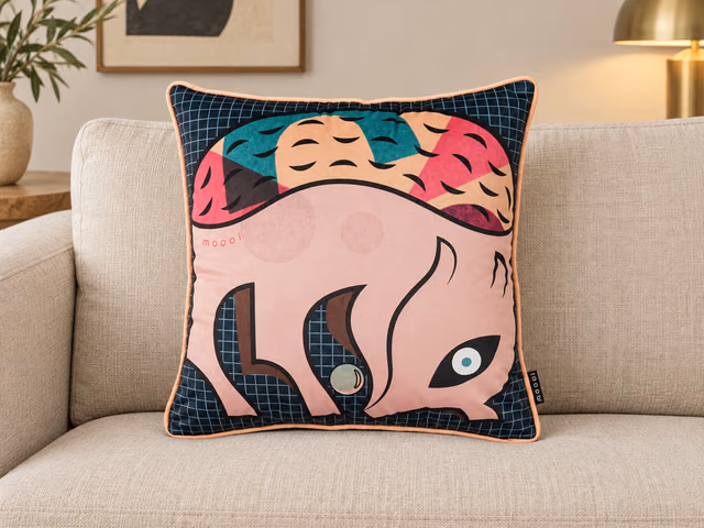 Armoured Boar Decorative Pillow Cover by Moooi