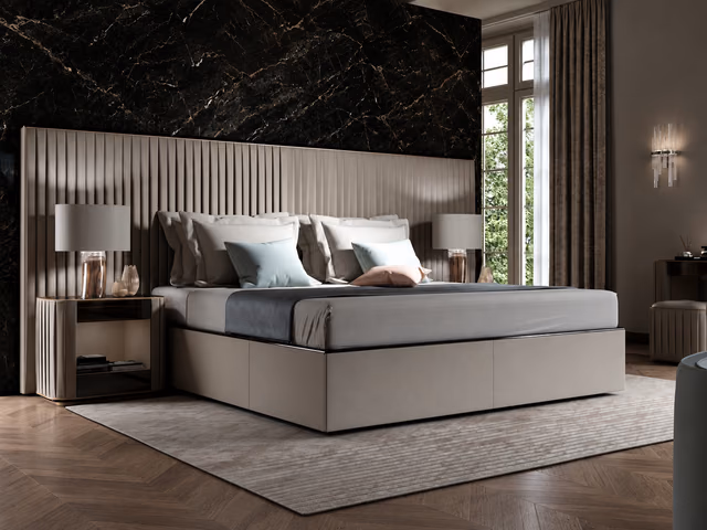 Plissé XL Letto Bed by Reflex