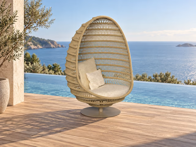 Panama Egg Chair with Base by Talenti