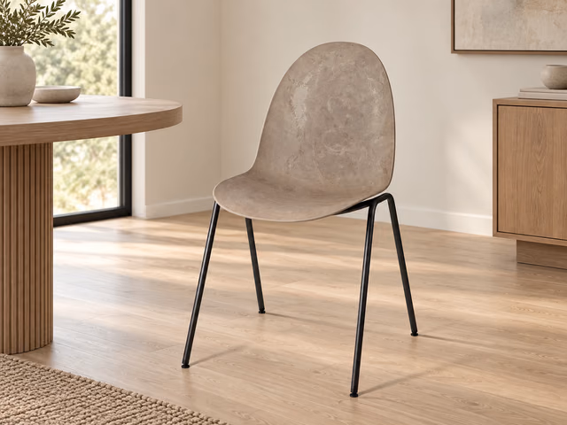 Eternity Side Chair — Upholstered Seat, Coffee Waste Light by Mater
