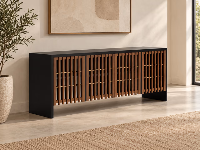 Pinstripe Dark Sideboard by Caracole
