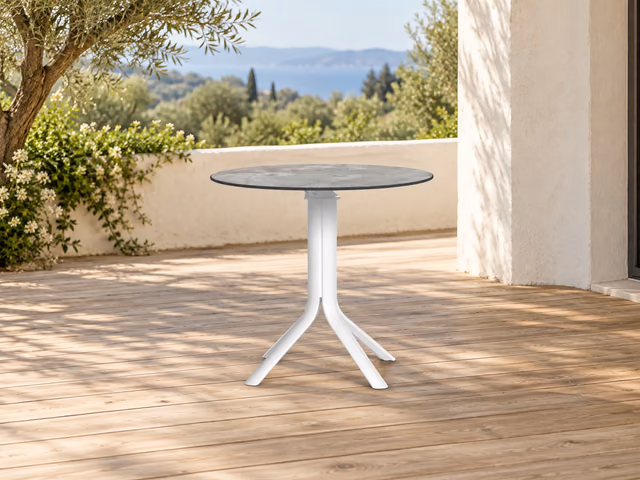 Meg Folding Dining Table, Round Top by Talenti