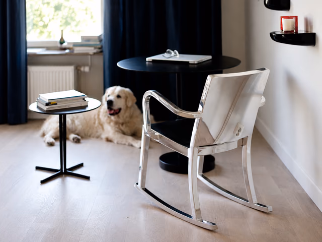 Hudson Rocking Chair with Arms by Emeco