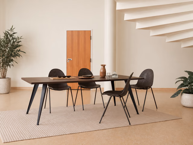Eternity Side Chair — Full Front Upholstered, Coffee Waste Black by Mater