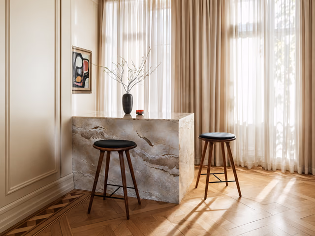 High Stool — Dark Stained Oak, 69 cm by Mater