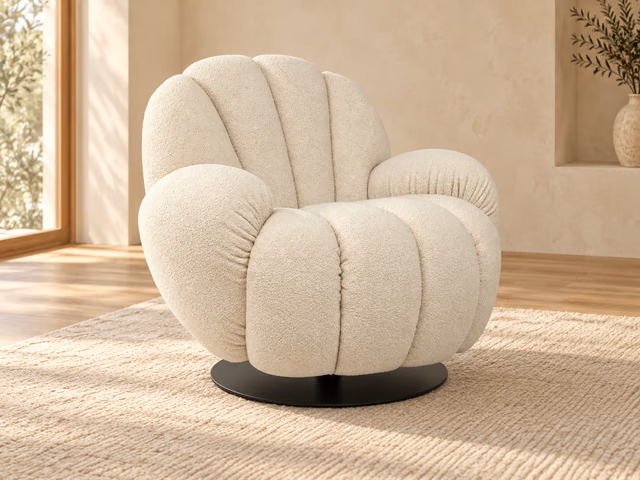 Seashell Swivel Armchair by Natuzzi Italia