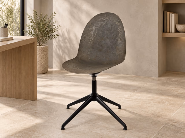 Eternity Swivel Office Chair — Black Base, Coffee Waste Dark by Mater