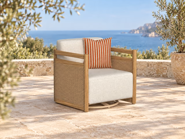 Edwin Swivel Living Armchair by Talenti