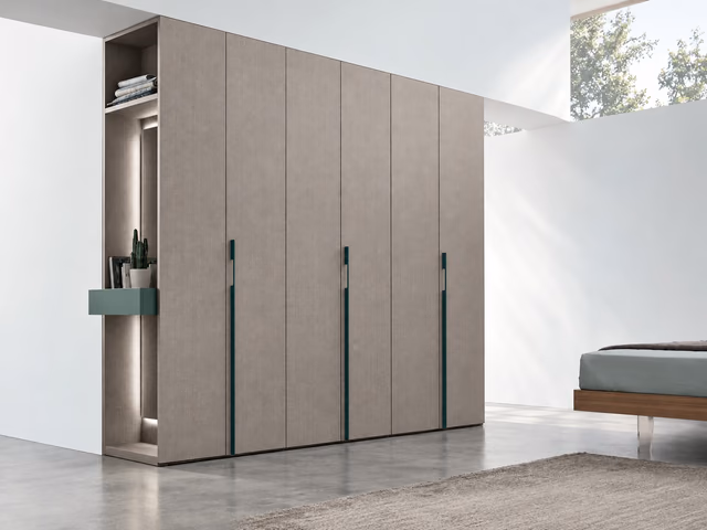 Open End Compartment Hinged-Door Wardrobe by Tomasella