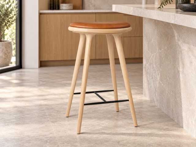 High Stool — Matt Oak, 74 cm by Mater