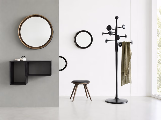 Trumpet Coat Stand Coat Hanger — Black by Mater