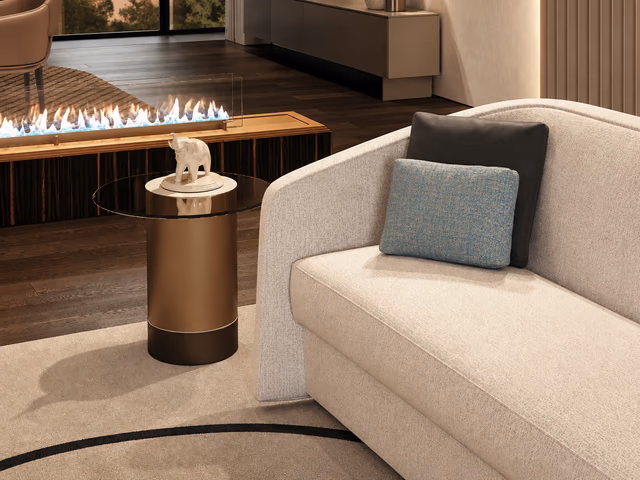 Tau 40 Steel Vetro Coffee Table by Reflex