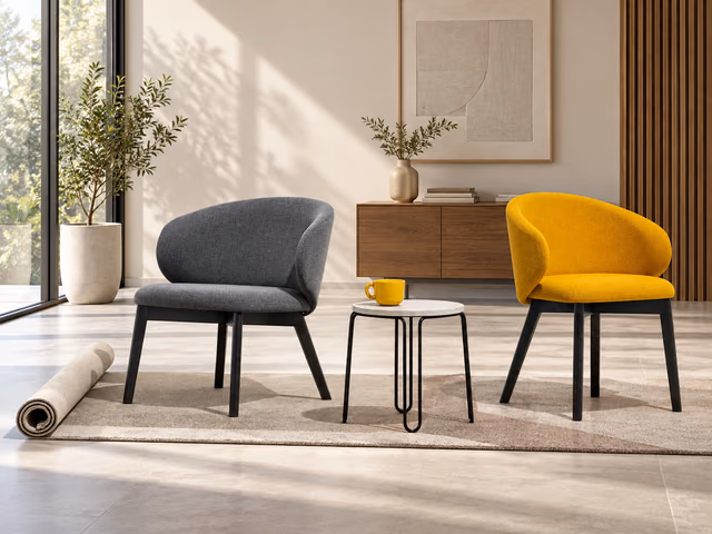 Tuka Armchair, Lounge, Wooden Legs by Connubia