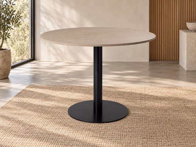 Mater Dining Table — Coffee Waste Light, H 70 cm, Ø 100 cm by Mater