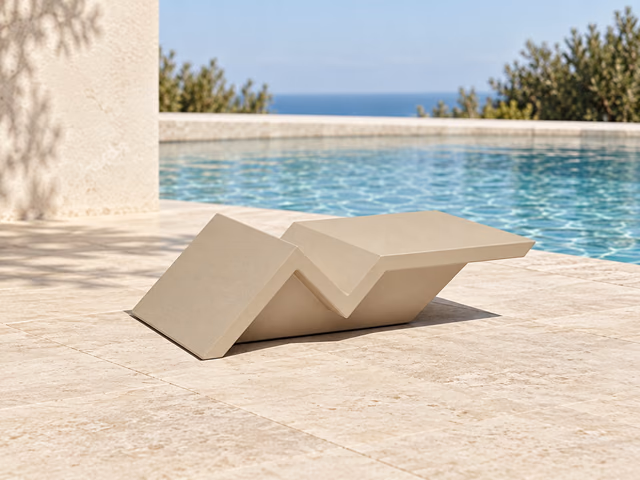 Rest Sun Lounger Table by Vondom