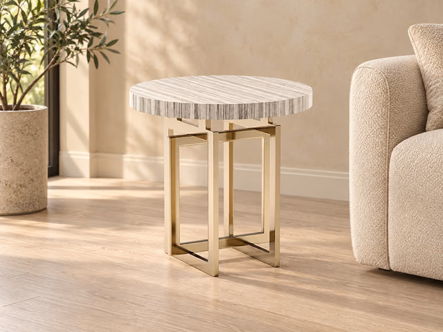 Wish You Were Here Round Side Table Light by Caracole