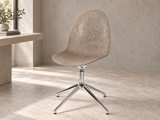 Eternity Swivel Office Chair — Polished Base, Coffee Waste Light by Mater