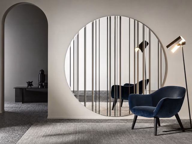 Barcode Wall Mirror by Tonelli
