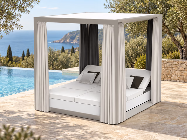 Vela Canopy With Curtains by Vondom