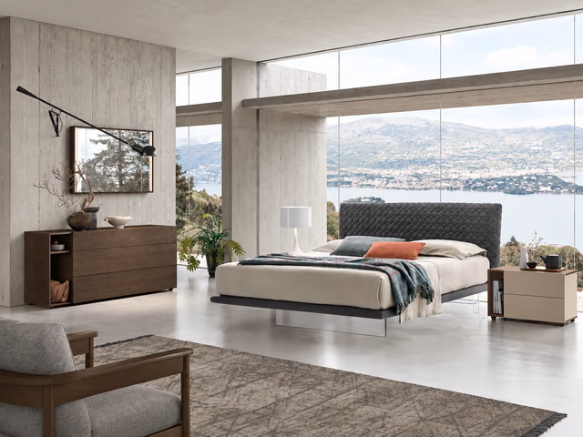 Bravo Upholstered Bed, Plus Versions by Tomasella