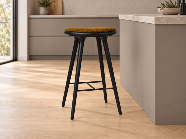 High Stool — Black Oak with Baru 0450, 74 cm by Mater