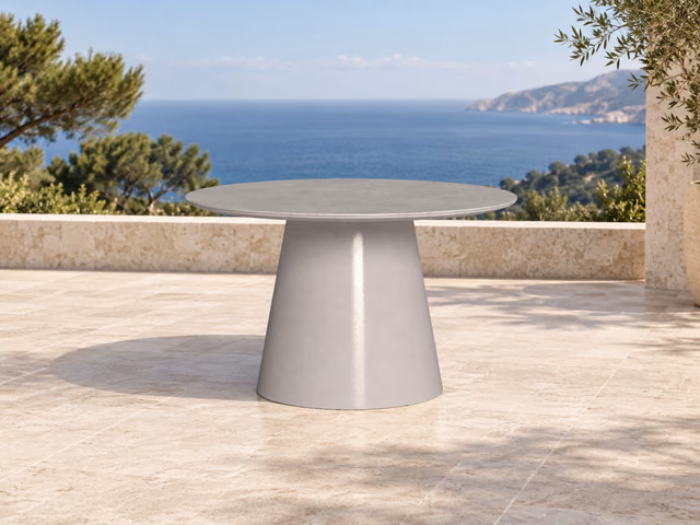 Dolcevita//Alu Dining Table D120 by Talenti