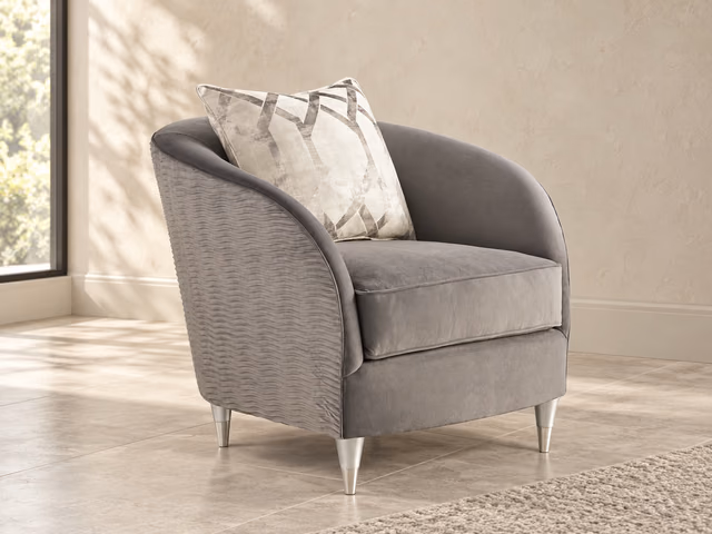 Pleated Velvet Chair by Caracole