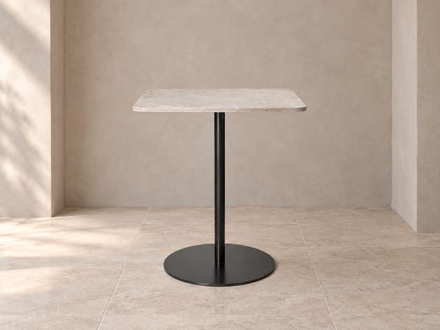 Mater Café Table — Wood Waste Grey, H 71,6 cm, 60 × 60 cm by Mater