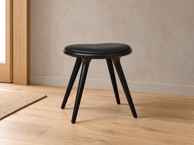 Low Stool — Black Oak, 47 cm by Mater