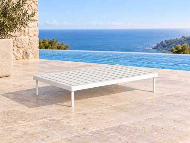 CleoSoft//Alu 60 × 100 Coffee Table by Talenti