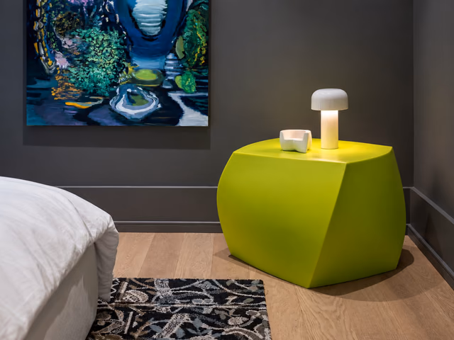 Gehry Left Twist Cube Stool by Heller