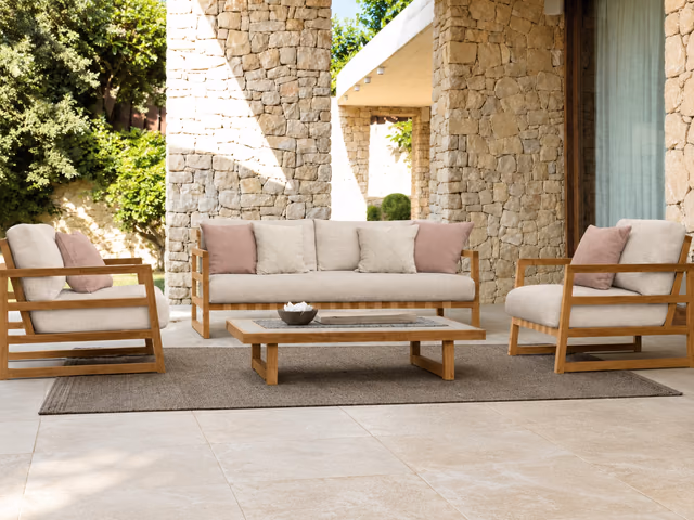Alabama//Wood 2 Seater Sofa by Talenti