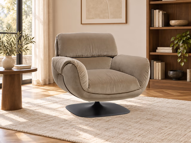 Madame Swivel Armchair by Natuzzi Italia