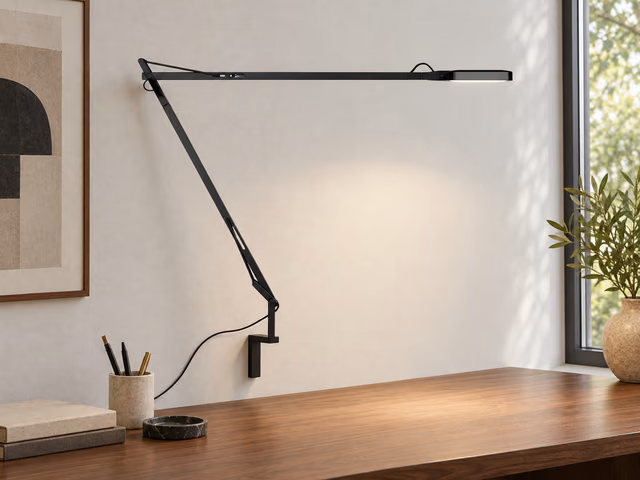 Kelvin LED Wall Support Lamp, Black by Flos
