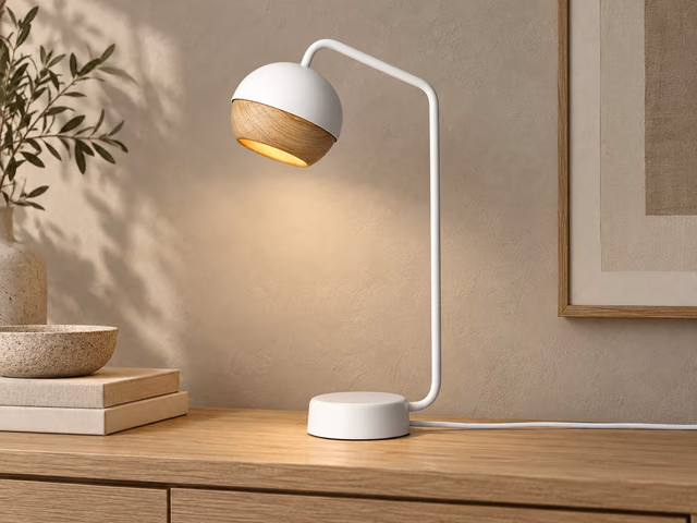 Ray Table Lamp — White by Mater