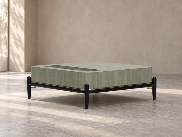 Madera Corner Cocktail Table by Caracole