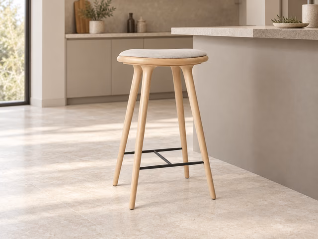 High Stool — Matt Oak with Clay 0012, 69 cm by Mater