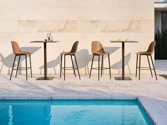 Mood Outdoor Barstool by Bontempi